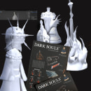 Chess Board and Set inspired by Dark Souls. Design, Graphic Design, Product Design, and 3D Modeling project by Guilherme - 10.28.2023