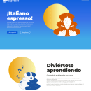 Landing Page de Italiano Espresso - Curso de Diseño Web con Figma. Un proyecto de UX / UI, Diseño Web, Diseño mobile, Diseño digital, Diseño de apps y Diseño de producto digital de Luana Bonella - 04.11.2023