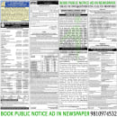 Public Notice in Newspaper. Un proyecto de Publicidad, Marketing, SEO y Business de karan - 09.11.2023