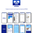 Rediseño app EPSON (ficticio) . Design gráfico, e Design de apps projeto de lokomotora - 11.11.2023