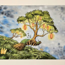 Der Laternenbaum . Ilustração tradicional, Desenho, e Pintura em aquarela projeto de Stefanie Wagner - 11.11.2023