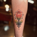 Ornamental Floral Tattoo. Desenho de tatuagens projeto de Carly Wilson - 16.11.2023