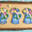 Pansy Cookies. Design, Arts, Crafts, Cooking, Culinar, and Arts project by Hani Bacova - 11.16.2023