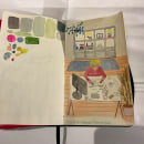 My project for course: Exploratory Sketchbook: Find Your Drawing Style. Traditional illustration, Sketching, Creativit, Drawing, Watercolor Painting, Sketchbook, and Gouache Painting project by Marie Junde - 11.16.2023