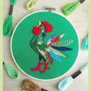 Mi proyecto del curso: Técnicas de bordado: ilustrando con hilo y aguja. Un proyecto de Bordado, Ilustración textil y Diseño textil de Keli - 24.11.2023