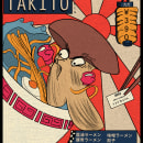 TAKITO RAMEN. Traditional illustration, Poster Design, Digital Illustration, and Manga project by leonardo Saldaña - 11.30.2023