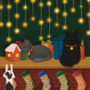 Christmas card. Un projet de Illustration traditionnelle de Alina Alehina - 02.12.2023