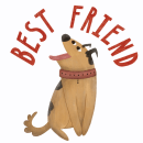 Best friend. Traditional illustration, Character Design, Digital Illustration, Children's Illustration, and Narrative project by Olga Komashko - 12.13.2023