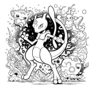 Unleash Your Creativity with Mewtwo-Themed Pokémon Coloring Pages. Artesanato projeto de Coloring Pages GBColoring - 16.12.2023