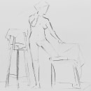 Figure drawing at uni - Dibujo de figura humana en la uni. Drawing, and Figure Drawing project by Paula Jiménez - 11.17.2023
