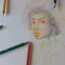 Mi proyecto del curso: Dibujo de retratos llamativos con lápices de colores. Desenho, Desenho de retrato, Sketchbook, e Desenho com lápis de cor projeto de Angela Biviana Carabali Torres - 24.12.2023
