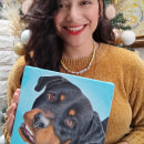Retratos de Mascota por Cris Nares. Un proyecto de Ilustración tradicional, Pintura, Pintura acrílica y Pintura al óleo de Cristina Nares - 23.12.2023