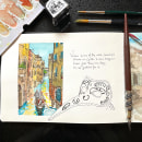 My project for course: Watercolor Travel Journal. Un proyecto de Ilustración tradicional, Pintura a la acuarela, Ilustración arquitectónica y Sketchbook de Julia Reck - 29.12.2023