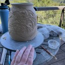 Various cups and vase- Ceramic. Cerâmica projeto de ondine.n - 30.12.2023
