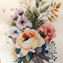 kwiaty. Traditional illustration, Watercolor Painting, Botanical Illustration, and Naturalistic Illustration project by Hania G - 12.30.2023