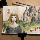Berlin. Traditional illustration, Sketching, Creativit, Drawing, Watercolor Painting, and Sketchbook project by Semra M. - 01.01.2024
