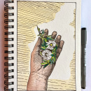 Flores . Ilustração tradicional projeto de nuria alcaraz - 04.01.2024