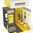 Stand para exhibición de productos KARCHER.. Instalações, Design industrial, e 3D Design projeto de Cristiel Núñez - 05.01.2024