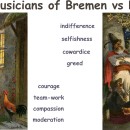 Values in Town Musicians of Bremen. Design, Ilustração tradicional e Infografia projeto de Miha Gasper - 09.01.2024