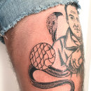 Cobra tattoo. Un progetto di Illustrazione vettoriale, Illustrazione digitale e Design di tatuaggi di camila ledesma - 30.12.2023