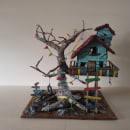 Houses By Cardboard. Een project van Beeldhouwwerk y Papercraft van Dimitra Kantara - 22.01.2024
