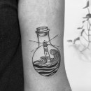 Meu projeto do curso: Tatuagem fine line: a sutileza da linha. Un projet de Illustration traditionnelle, Dessin , et Conception de tatouage de Matheus Pacífico - 24.01.2024