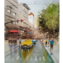 Mi proyecto del curso: Paisajes urbanos en acuarela. Fine Arts, Watercolor Painting, and Architectural Illustration project by Cristián Opazo - 01.27.2024