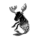 Swedish Mermoose block print. Ilustração tradicional, e Estampagem projeto de Jenny Herbinson - 30.01.2024