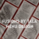 Tarot Menu - Fusions By Tala. Design gráfico projeto de Sara Redha - 18.07.2023