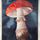 Cogumelo em aquarela. Un progetto di Disegno e Pittura ad acquerello di Lysias Gomes - 09.02.2024
