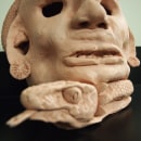 Máscara en arcilla. Escultura projeto de ajordan - 10.02.2024