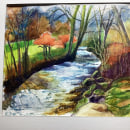 My project for course: Painting Realistic Watercolor Landscapes. Un progetto di Belle arti, Pittura, Bozzetti, Pittura ad acquerello e Illustrazione naturalistica di Sonia Maltais - 09.02.2024