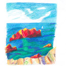 Mon projet du cours : Paysages : approche par le carnet de dessin et la couleur. Un proyecto de Bocetado, Creatividad, Dibujo a lápiz, Dibujo y Sketchbook de clementinesq - 16.02.2024