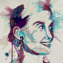 Mijn project van de cursus: Experimentele portretten met inkt, thee en alcohol. Un projet de Beaux Arts, Peinture, Dessin, Illustration de portrait et Illustration à l'encre de ingevannoort - 17.02.2024