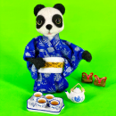 Japanese Panda | Needle Felted Doll. Character Design, and Needle Felting project by Bibiana Gimenez - 02.22.2024