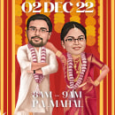 Wedding Caricature Works. Design, Graphic Design, Collage, and Creativit project by Anand Kumar - 02.24.2024