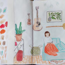 My project for course: Exploratory Sketchbook: Find Your Drawing Style. Een project van Traditionele illustratie,  Schetsen,  Creativiteit,  Tekening, Aquarelschilderen, Sketchbook y Schilderen met gouache van Oksana Sycheva - 26.02.2024