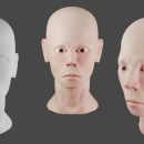 Cabeza realista. 3D, Design de personagens, e Escultura projeto de Emiliano Marín - 03.03.2024