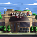 Wild Steak Restaurant. Een project van Ontwerp van personages, Koken, Digitaal ontwerp, Social media-ontwerp, Food St y ling van Vinícius Yabiku - 05.03.2024