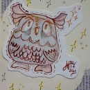 Treball personal-Owl. Ilustração tradicional, Artes plásticas, Colagem, e Pintura em aquarela projeto de Noa Fábrega Arché - 06.03.2024