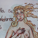 Treball Castellà-Dulcinea com a Afrodita. Traditional illustration, Fine Arts, Watercolor Painting, and Artistic Drawing project by Noa Fábrega Arché - 03.06.2024