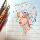 Dessin de portraits expressifs aux crayons de couleur . Un proyecto de Dibujo, Dibujo de Retrato, Sketchbook y Dibujo con lápices de colores de Rachel Pedraza - 06.03.2024