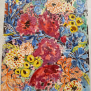Yo y las Flores . Pintura em aquarela projeto de karinaivanagarcia - 06.03.2024