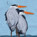 Great Blue Herons. Digital Illustration project by Michelle Wruck - 02.27.2024
