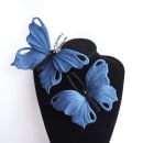 DENIM BUTTERFLY BROOCHES. Jewelr, Design, Textile D, eing, and Textile Design project by Svetlana Faulkner - 03.13.2024