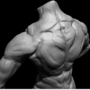 Heroic Torso Anatomy practice. 3D, e Modelagem 3D projeto de Manuela Patiño - 04.03.2024