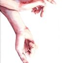 Mój projekt z kursu: Ekspresyjne obrazy dłoni wykonane akwarelą Ein Projekt aus dem Bereich Malerei, Aquarellmalerei und Anatomische Zeichnung von Olga Kozyra - 17.03.2024