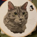 Mosi: my companion for 17 years. Embroider, Textile Illustration, Naturalistic Illustration, and Textile Design project by Sara Ray - 03.08.2024