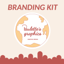 Branding kit //Paulettes's graphics. Een project van  Ontwerp,  Reclame,  Br, ing en identiteit y Grafisch ontwerp van Paula Frau - 21.03.2024