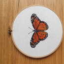 An (Australian) Monarch Butterfly for the course: Realistic Embroidery Techniques. Ilustração tradicional, Bordado, Ilustração têxtil, e Design têxtil projeto de Brittany Brockett - 22.03.2024